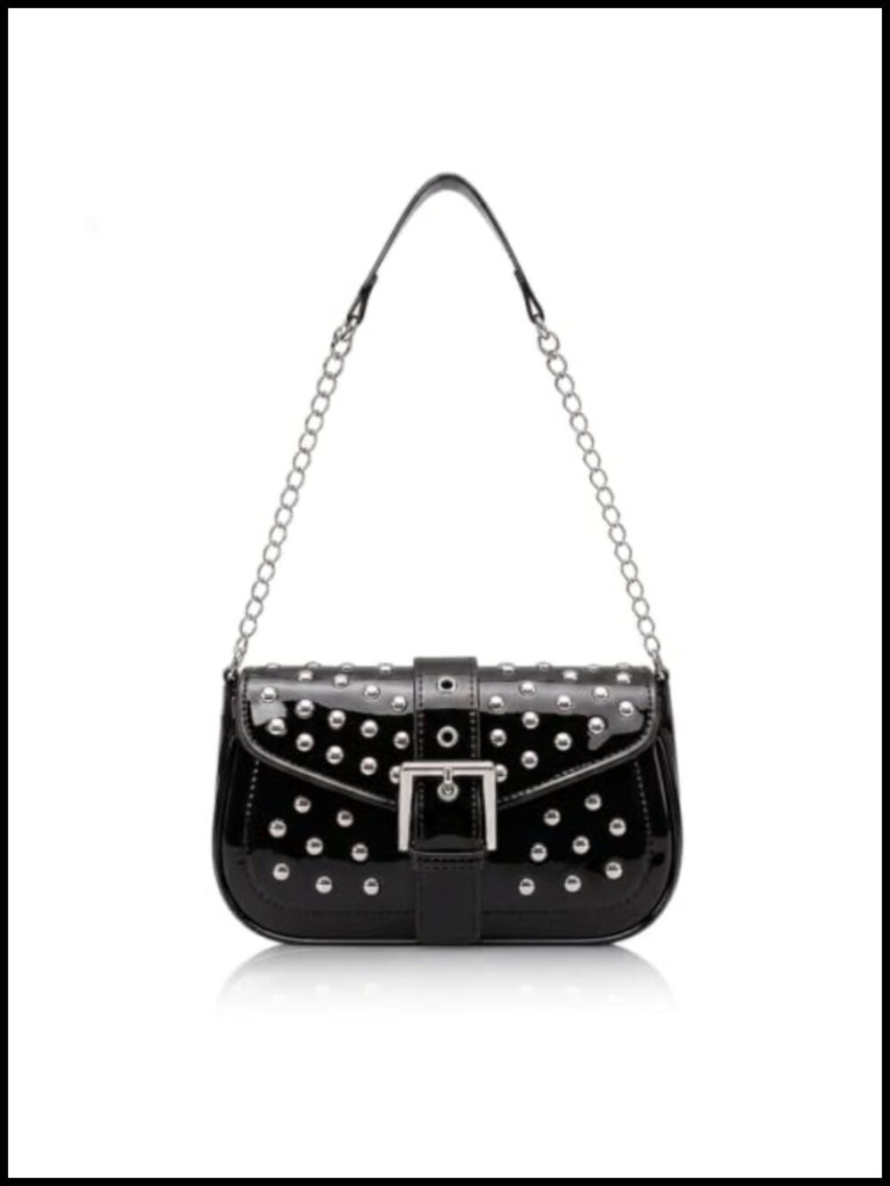 Studded Y2k Hobo Shoulder Bag Vegan Leather Underarm Clutch Purse
